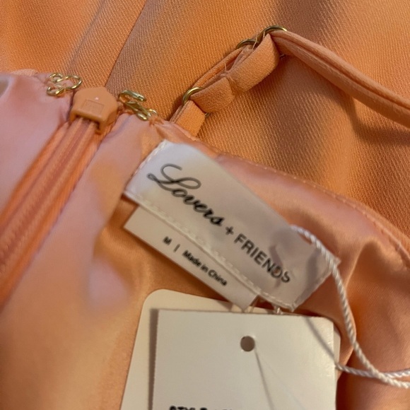 Lovers + Friends Niko Apricot Mini Dress M | Revolve Bodycon Slip Dress NWT - Picture 10 of 10